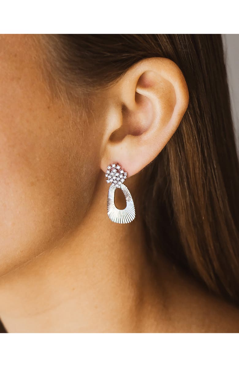 Sterling Forever Ariana Statement Hoop Earrings, Alternate, color,