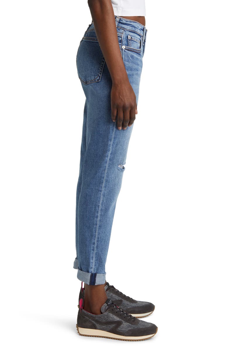 rag & bone Dre Distressed Low Rise Slim Boyfriend Jeans, Alternate, color,