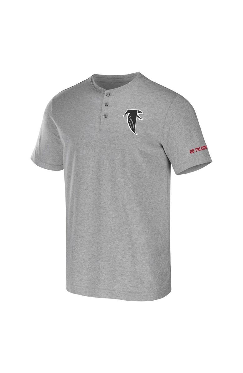 NFL X DARIUS RUCKER Men's NFL x Darius Rucker Collection by Fanatics Heather Gray Atlanta Falcons Henley T-Shirt, Alternate, color, Heather Gray