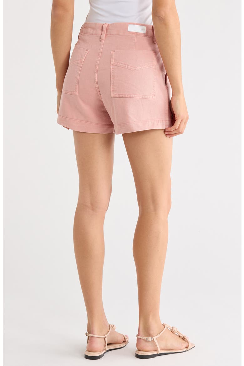 Analeigh High Waist Workwear Twill Shorts, Alternate, color, SULFUR SPARKLING ROSE