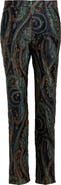 Etro Bristol Paisley Jacquard Slim Leg Ankle Pants