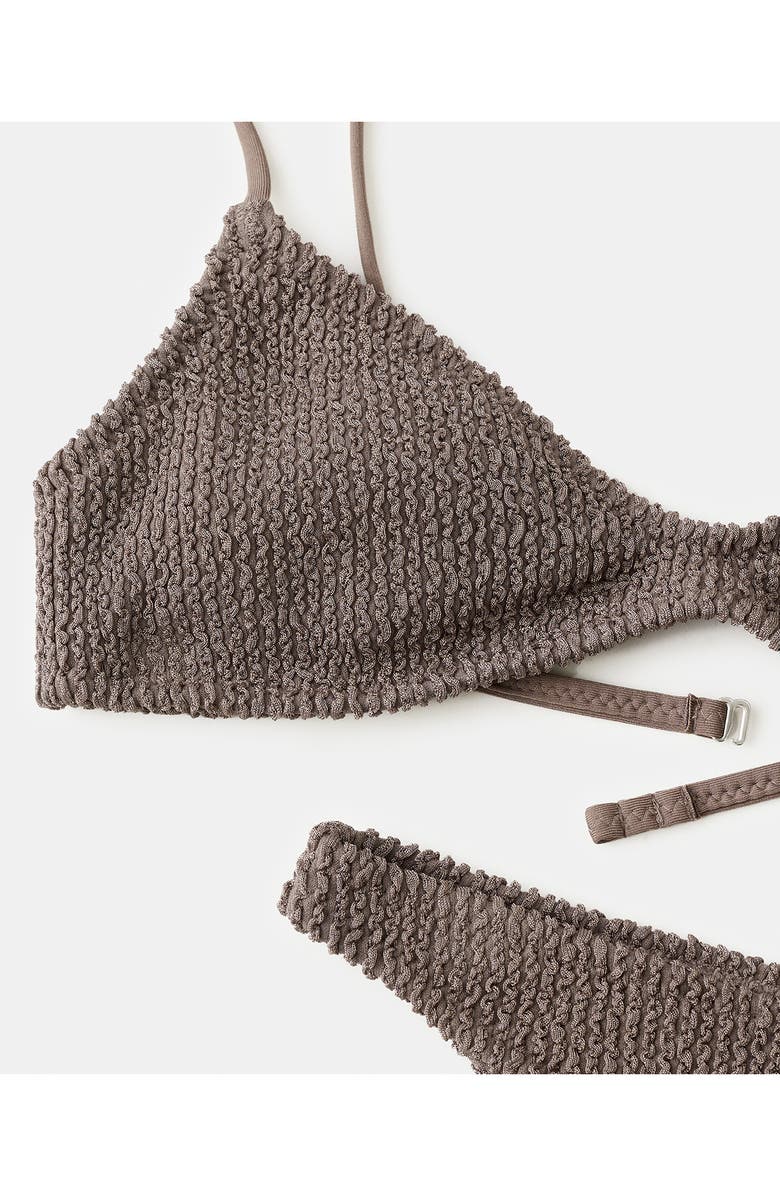 MANGO Textured Triangle Bikini Top, Alternate, color, 