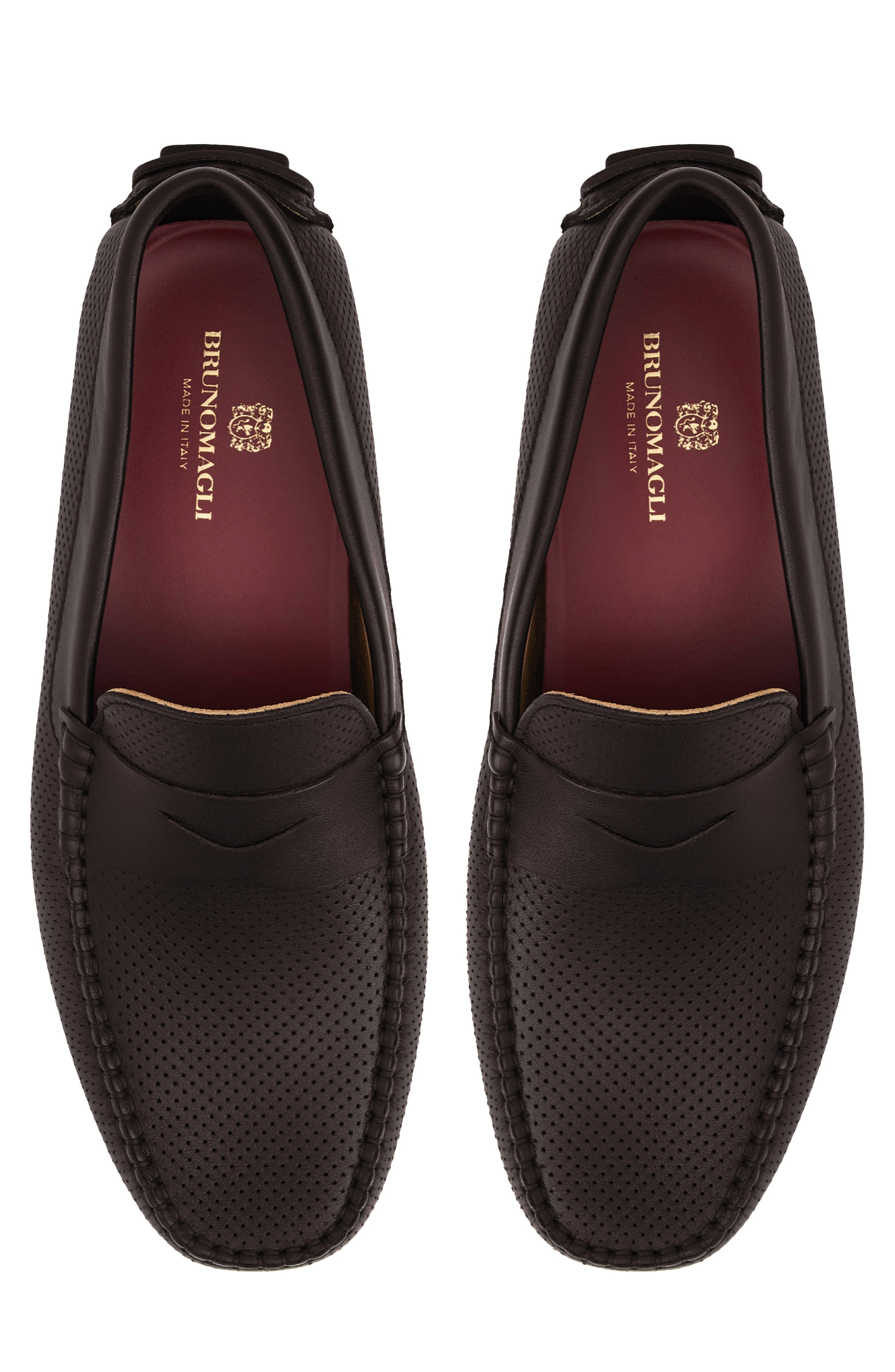 Tommy Perforated Driving Loafer, Alternate, color, BROWN TUMBLED