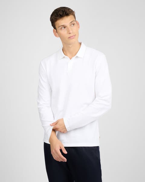 Long Sleeve Pique Polo