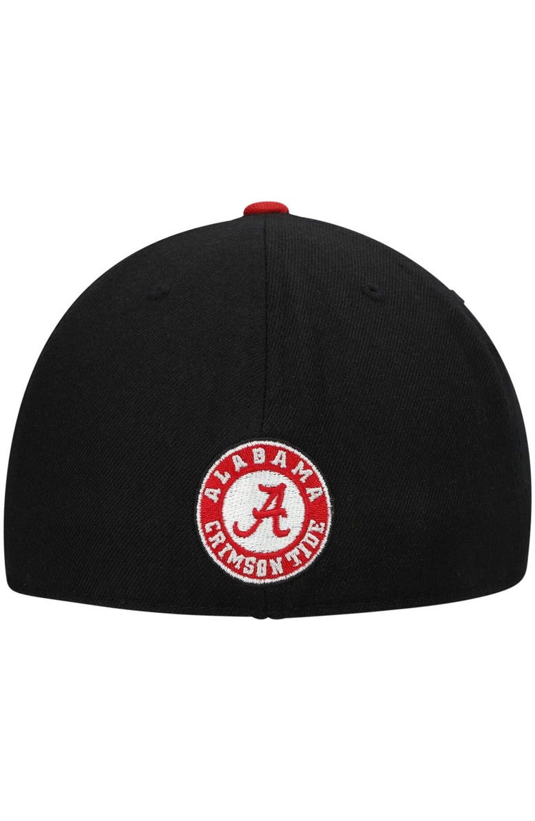 TOP OF THE WORLD Men's Top of the World Black/Crimson Alabama Crimson Tide Team Color Two-Tone Fitted Hat, Alternate, color, Black