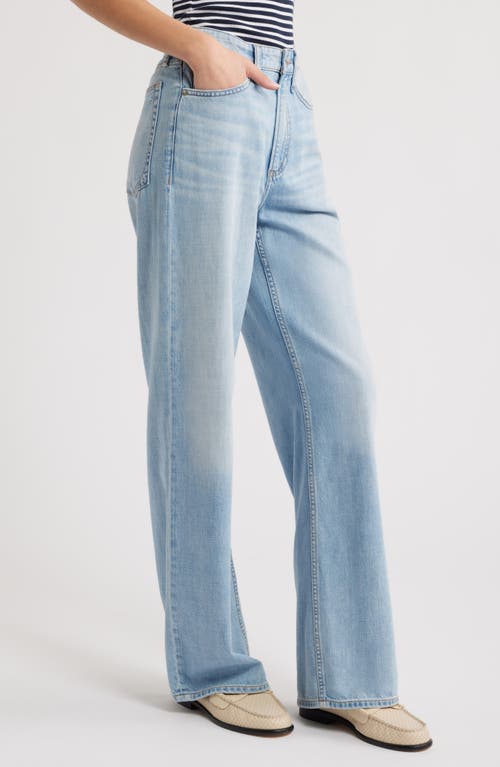 Rag & Bone Logan Featherweight Mid Rise Wide Leg Jeans In Greenport In Greenport
