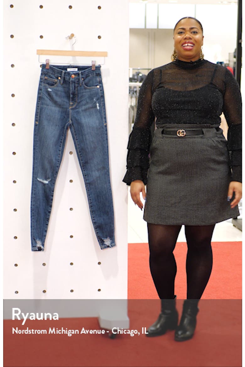 Good Waist High Waist Chewed Hem Skinny Jeans video