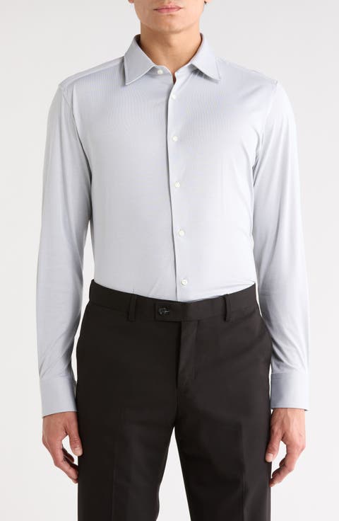 Hays Kent Slim Fit Cotton Blend Dress Shirt