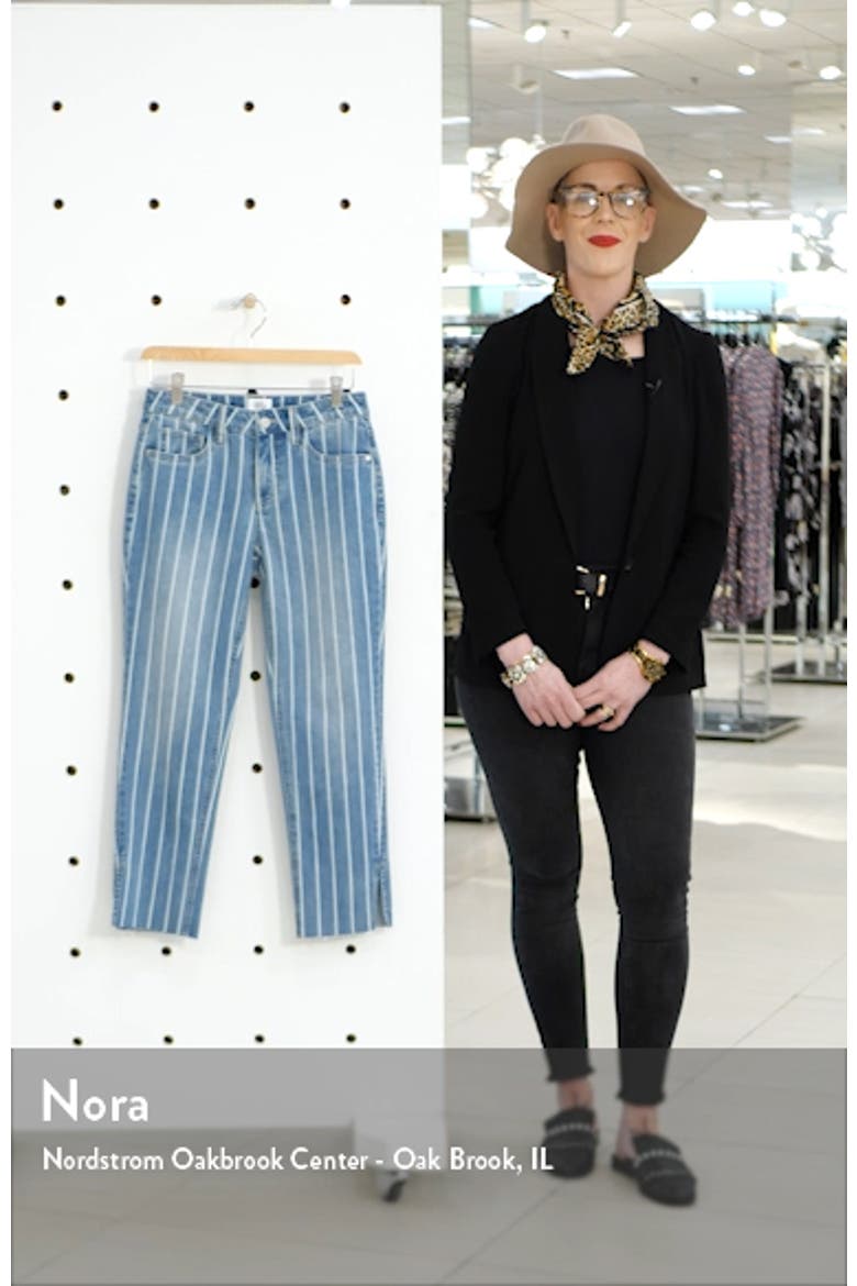 Crop Straight Leg Raw Hem Jeans video