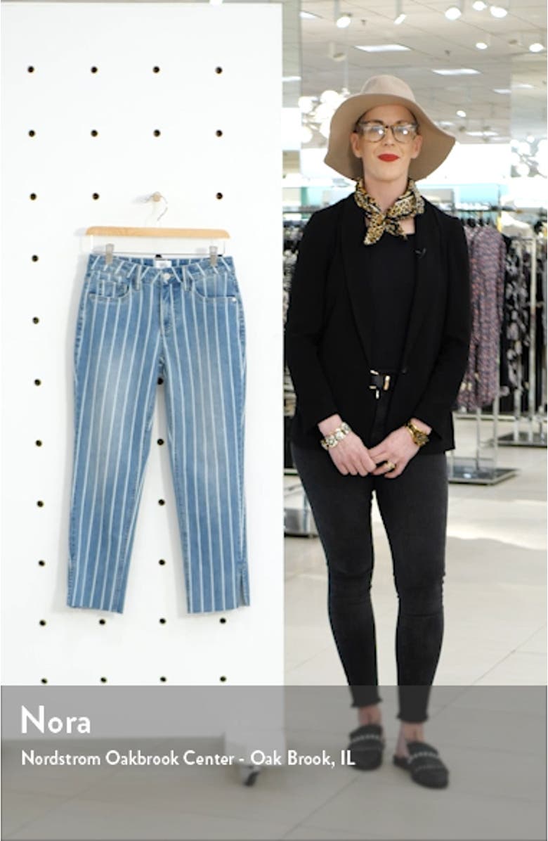 Crop Straight Leg Raw Hem Jeans, sales video thumbnail