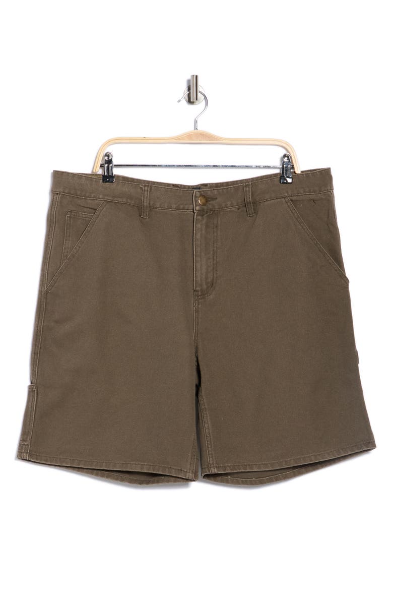 WeSC Canvas Carpenter Shorts, Main, color, Mud