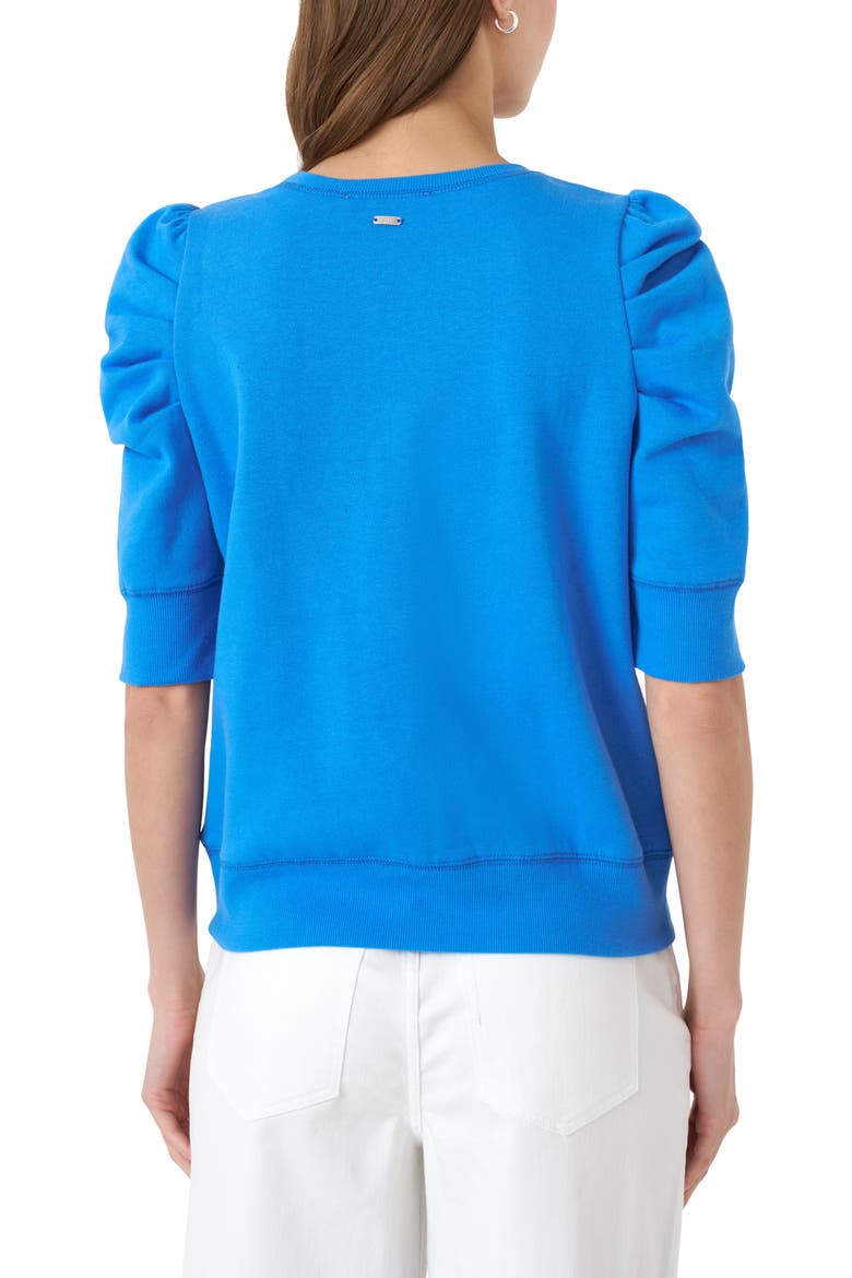 Janine Puff Sleeve Sweatshirt, Alternate, color, PALACE BLUE