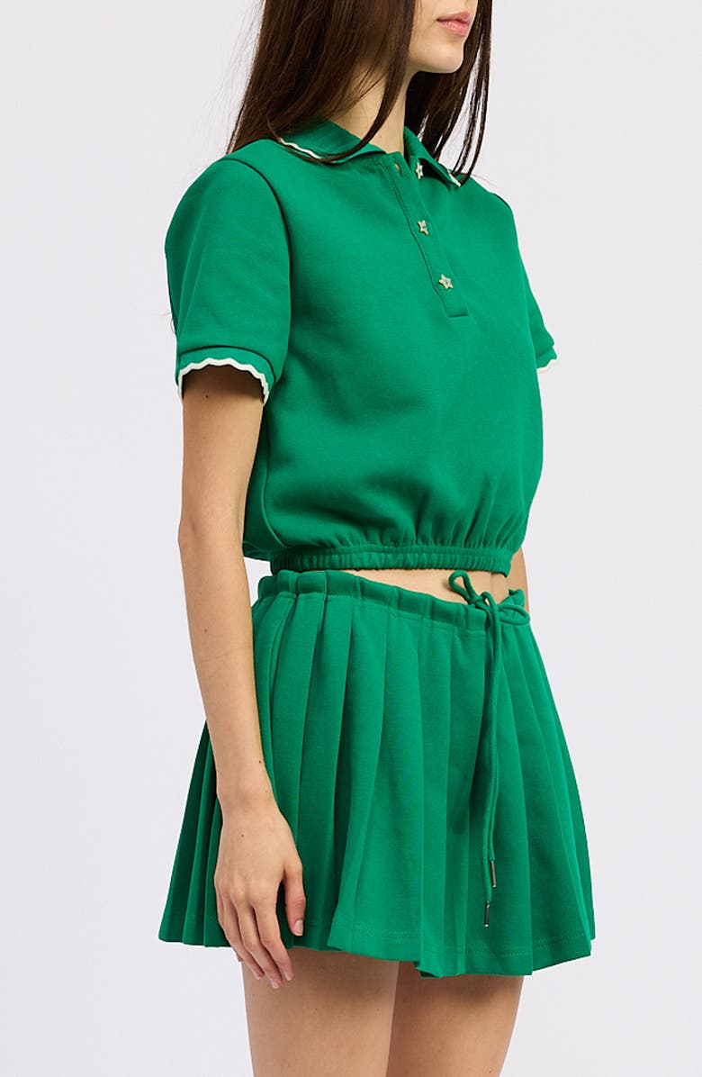 JACQUIE THE LABEL Sonnet Crop Cotton Blend Polo, Alternate, color, 