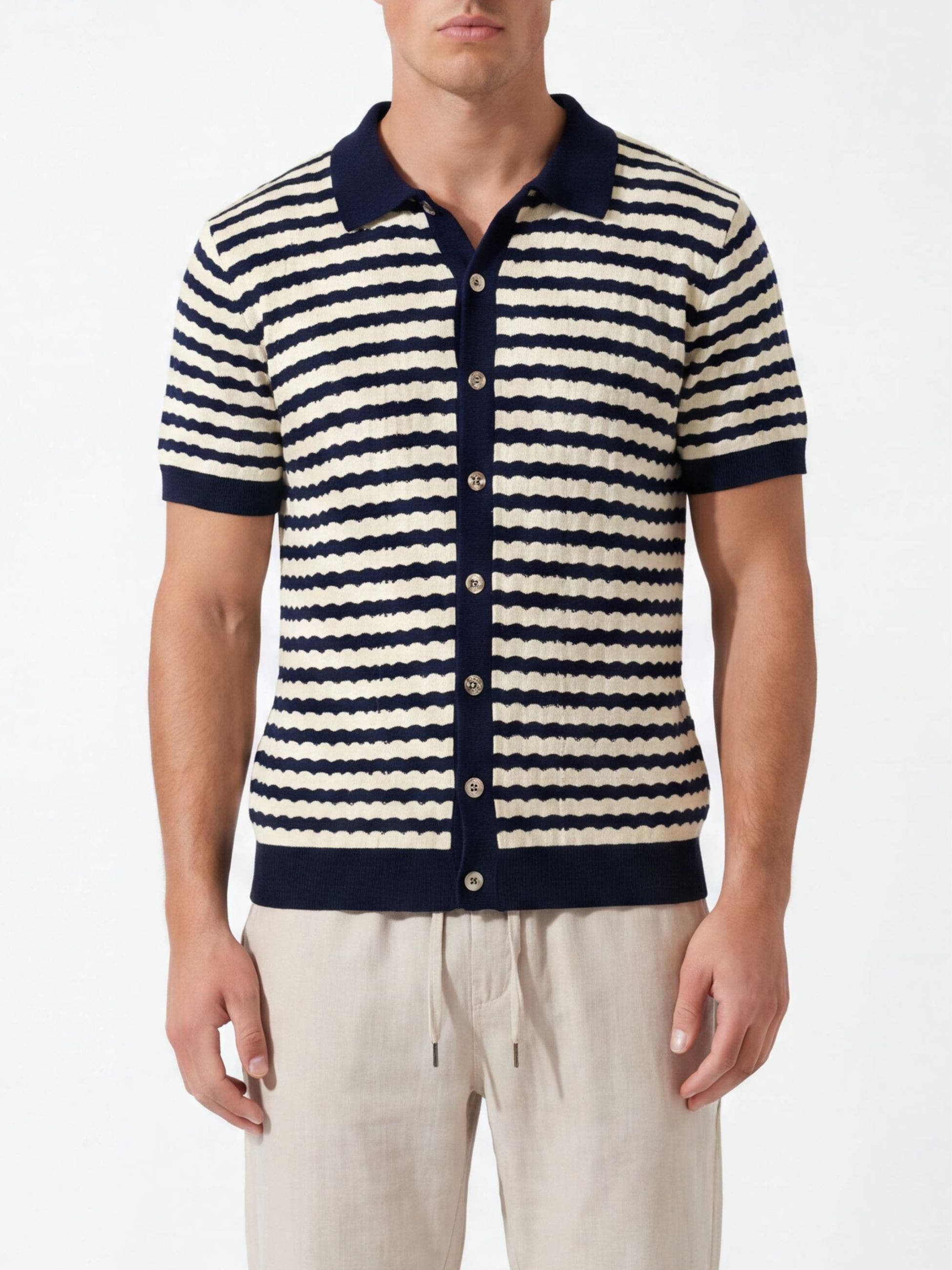 Navy & Cream