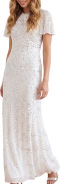 Needle & Thread Freya Georgette Short Sleeve Maxi Gown