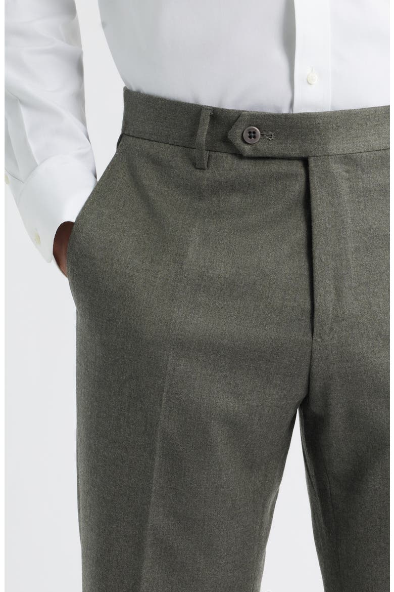 Parker Flat Front Stretch Wool Flannel Trousers (Nordstrom Exclusive), Alternate, color, SAGE