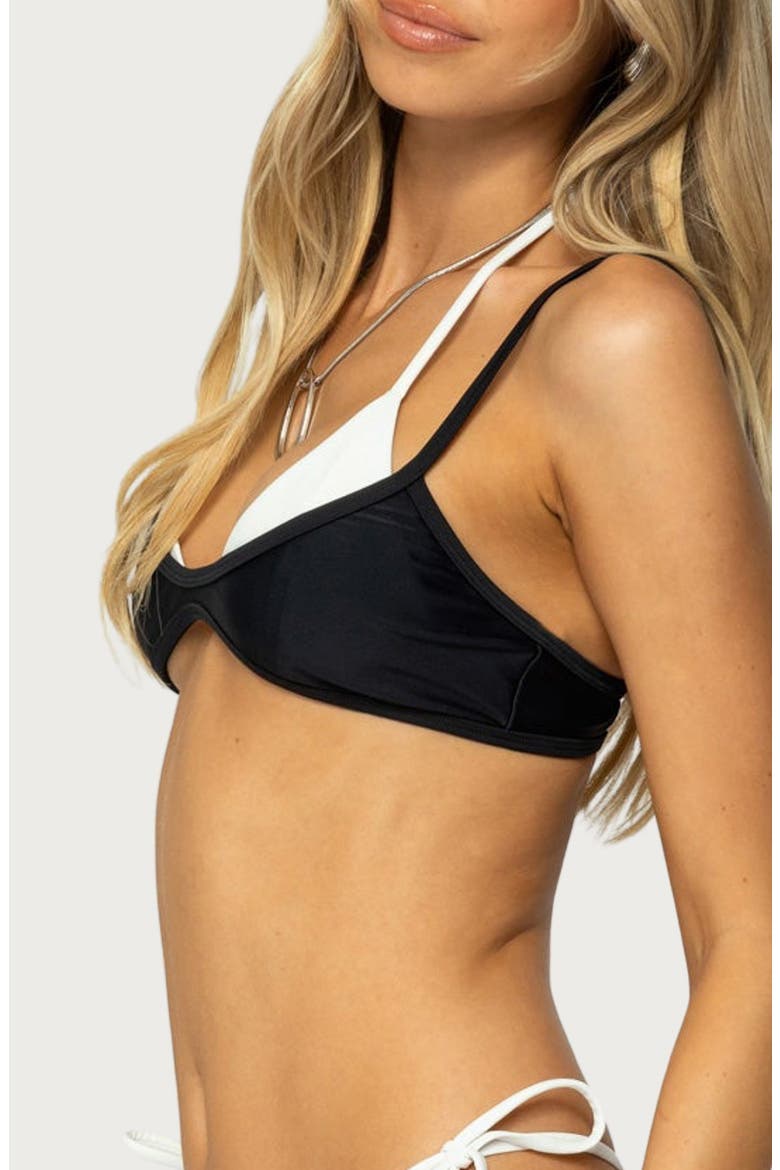 Jessica Layered Bikini Top, Alternate, color, BLACK-AND-WHITE