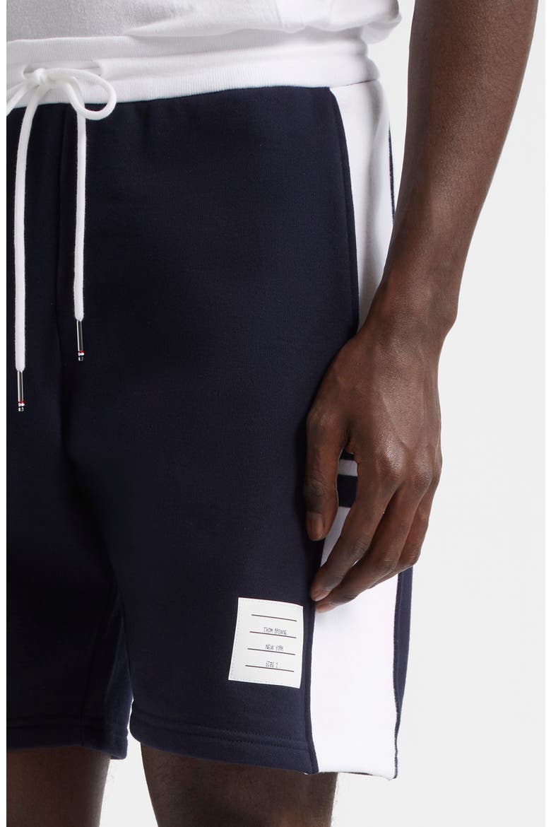 4-Bar French Terry Sweat Shorts, Alternate, color, NAVY