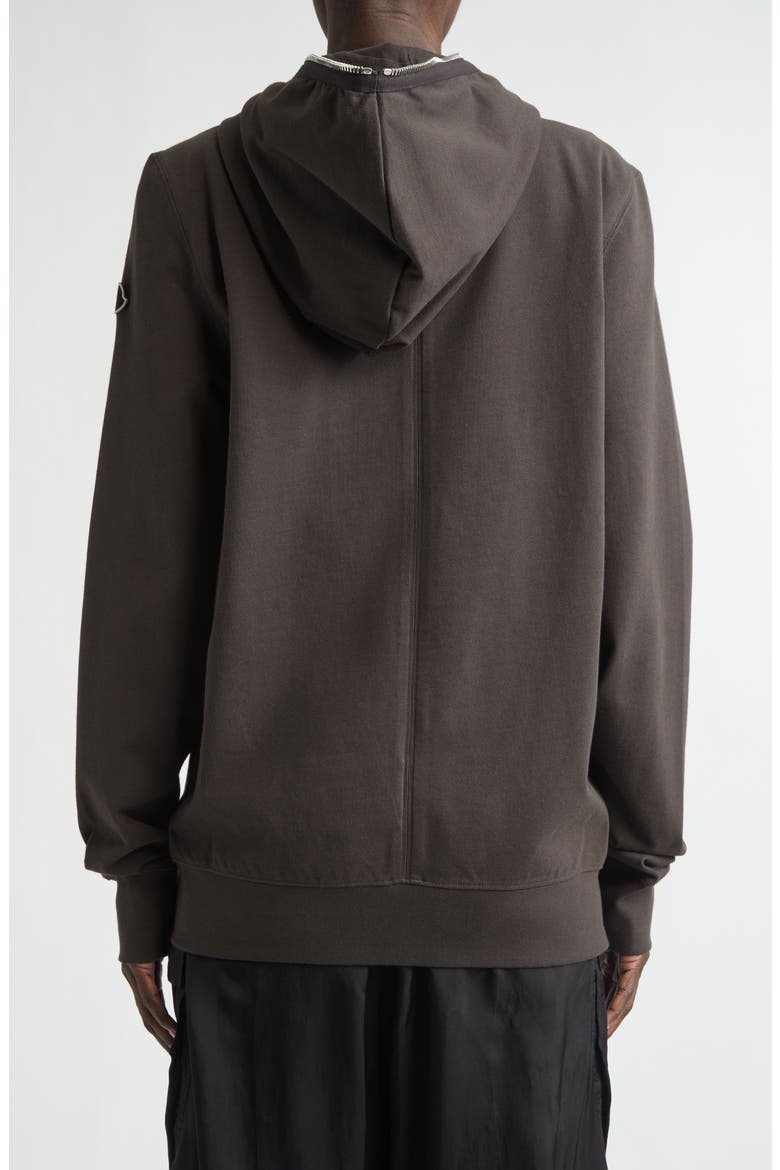 Cotton Zip Hoodie, Alternate, color, BROWN