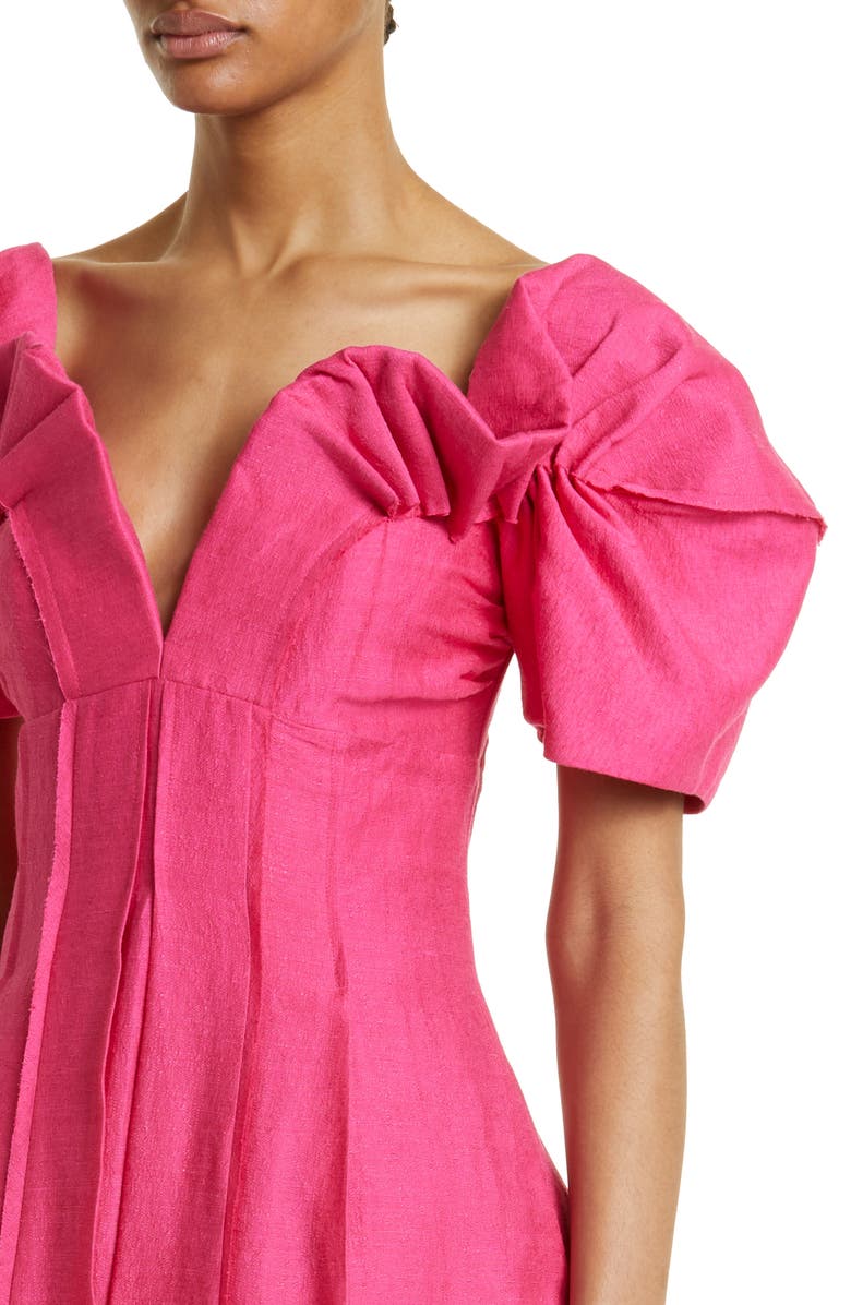 Cult Gaia Asal Linen Blend Dress, Alternate, color,