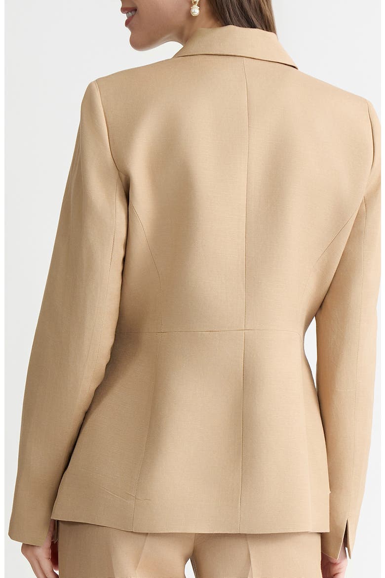 Linen Blend Jacket, Alternate, color, TOASTED WHEAT