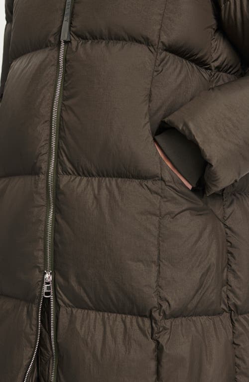Varley Katya Long 800 Fill Power Down Puffer Jacket In Green