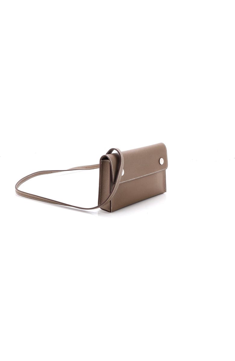 Pre-Owned Hermes Hermesnap Wallet Bag Epsom, Alternate, color, Etoupe