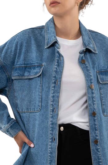 Cotton Denim Shirt Jacket