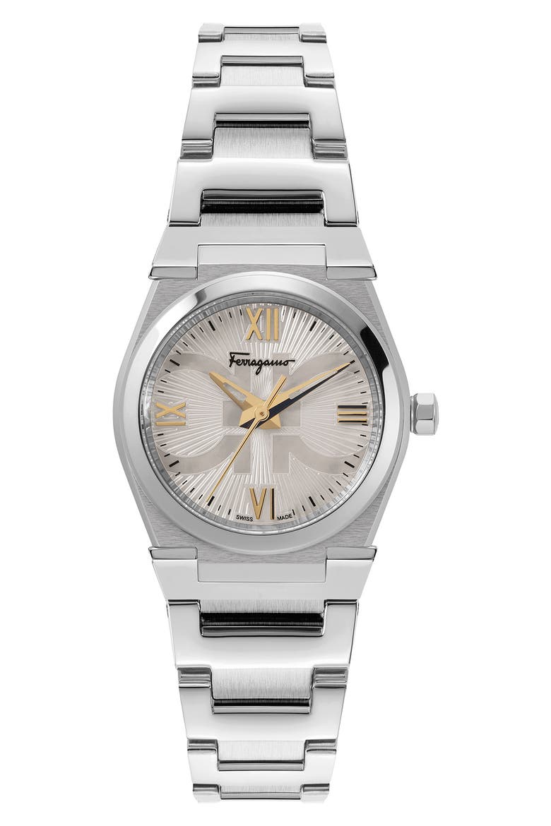 Salvatore Ferragamo Vega Bracelet Watch, 28mm, Main, color, STSTL