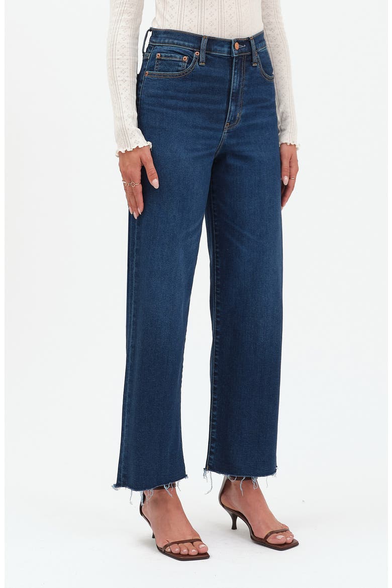Pleaser High Waist Raw Hem Crop Jeans, Alternate, color, MAGIC HOUR