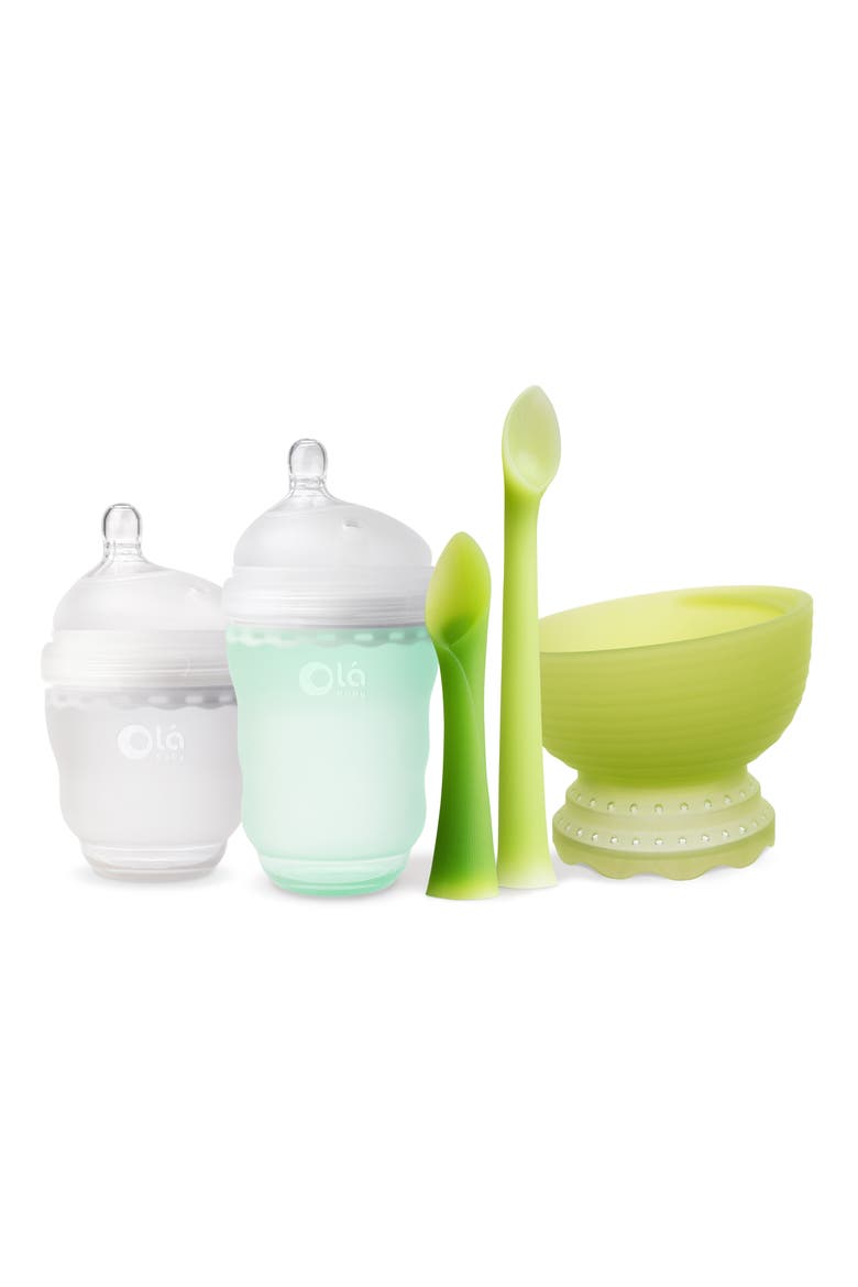 5-Piece Baby Feeding Starter Set, Main, color, MINT/ FROST/ GREEN