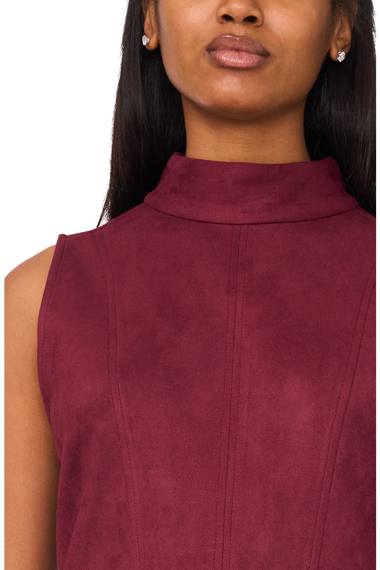 Mock Neck Sleeveless Dress, Alternate, color, MERLOT