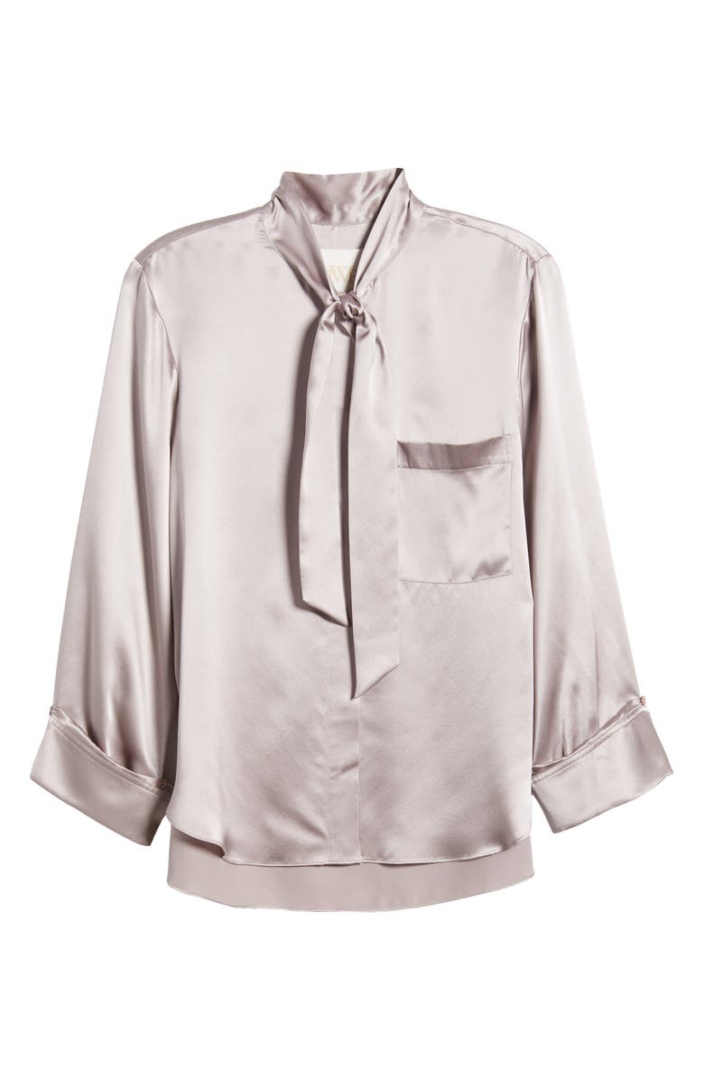 TWP Tie Neck Silk Shirt, Alternate, color, 