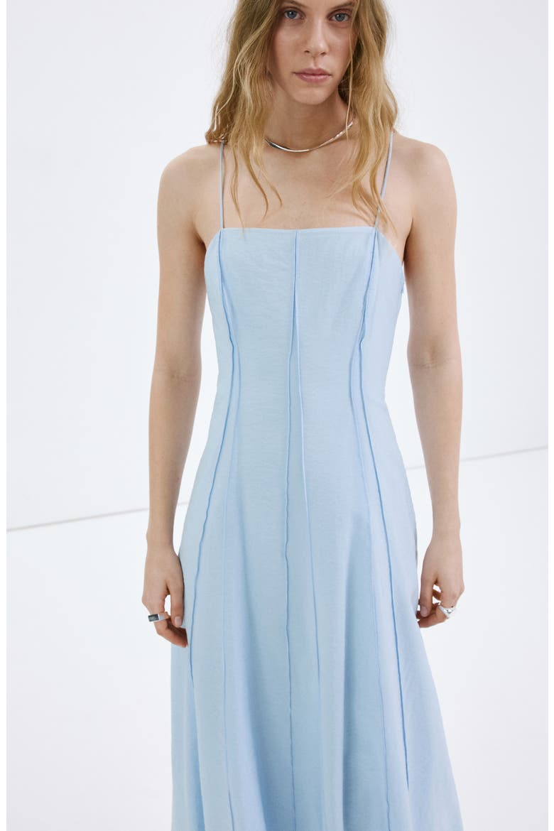Miel Strapless A-Line Dress, Alternate, color, SKY BLUE
