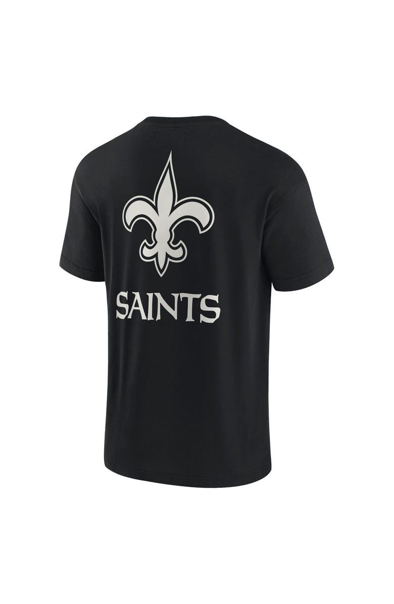 Fanatics Signature Unisex Fanatics Signature Black New Orleans Saints Elements Super Soft Short Sleeve T-Shirt, Alternate, color, Black