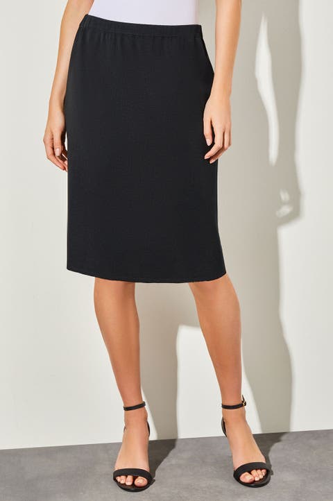Below the Knee Straight Knit Skirt