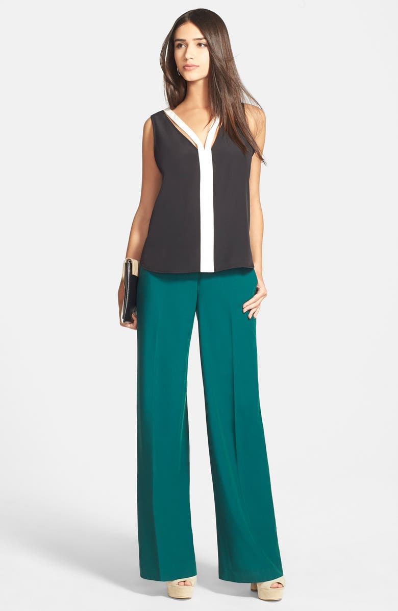 Trouvé 'Double V' Crepe Tank, Alternate, color, 