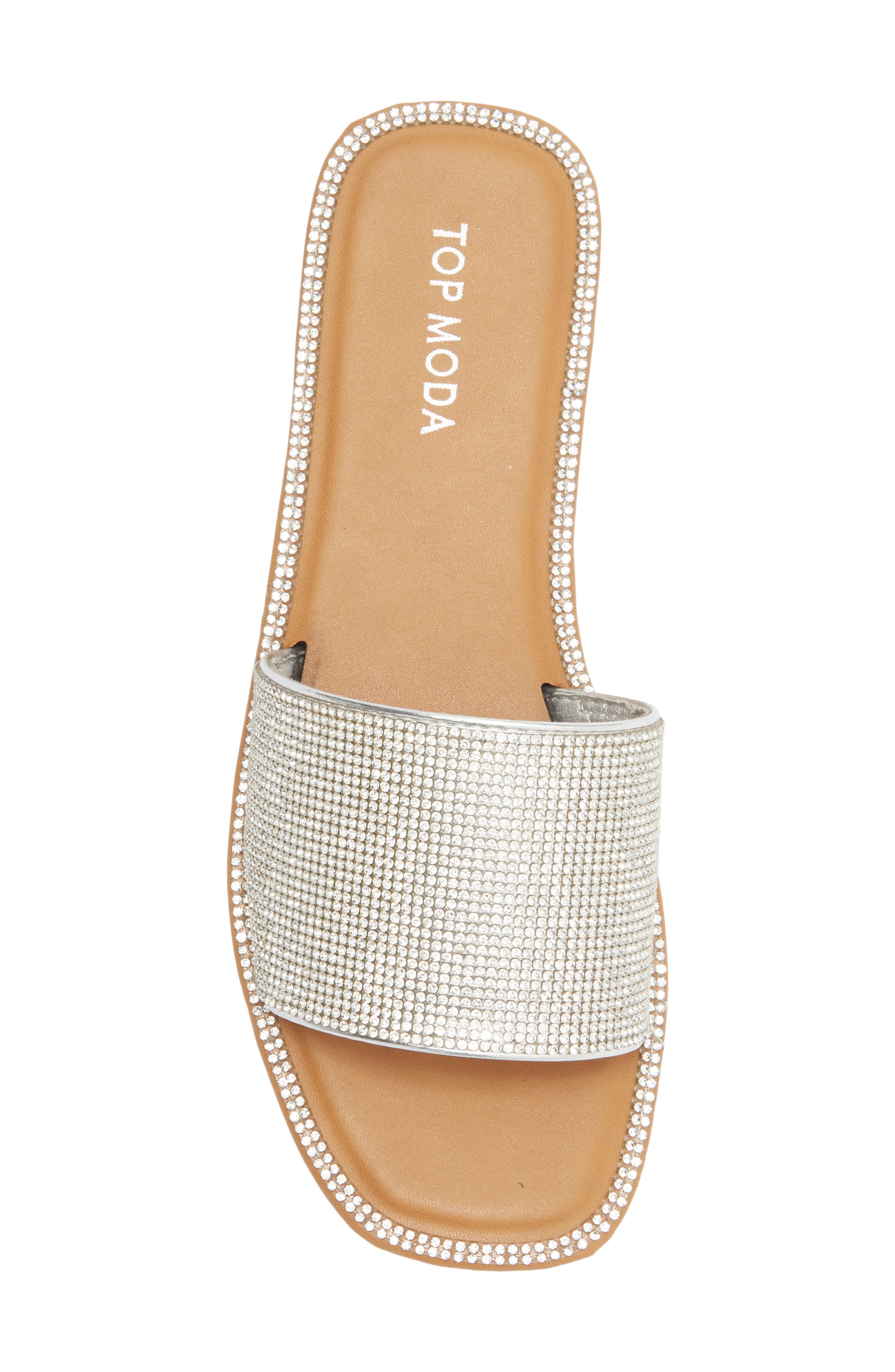 Medusa Slide Sandal, Alternate, color, SILVER PU