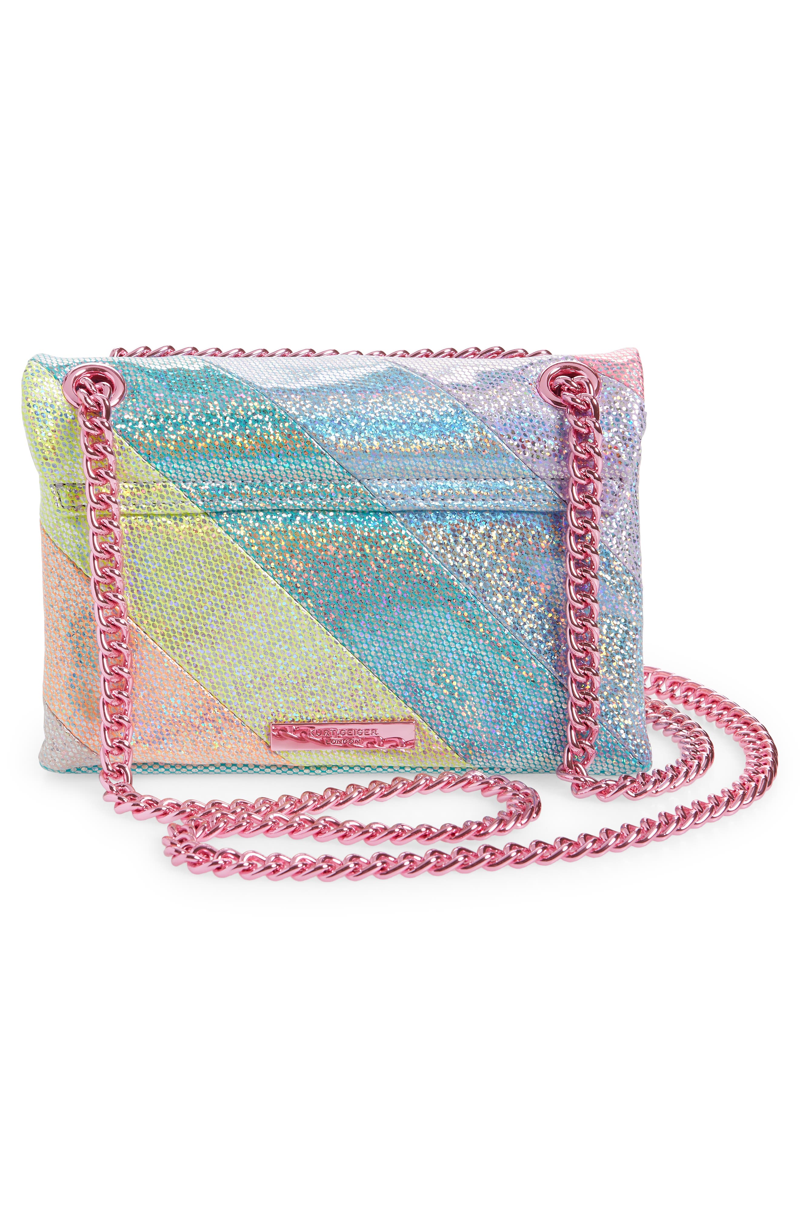 Kurt Geiger London Mini Kensington Glitter Crossbody Bag, Alternate, color, 