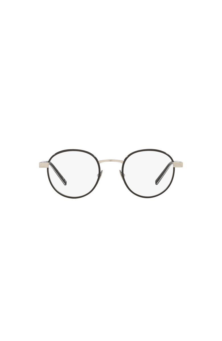 Saint Laurent 49mm Round optical glasses, Alternate, color, Black