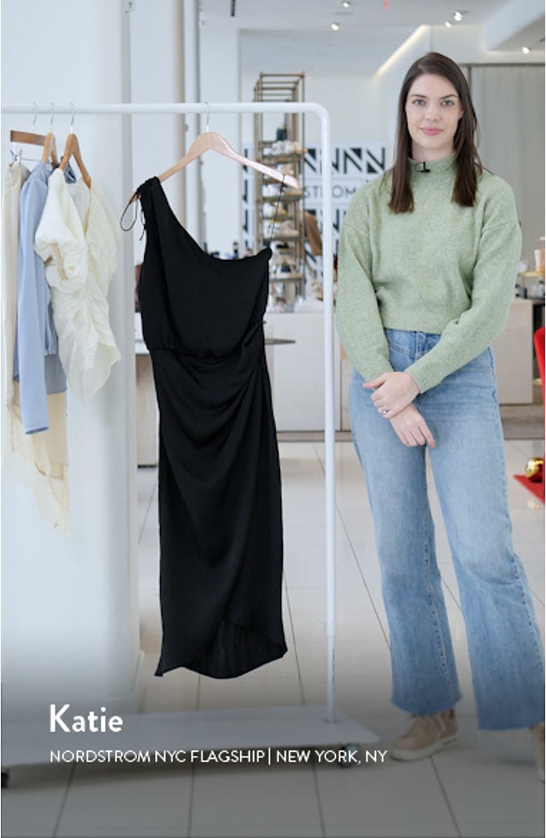 Adele One-Shoulder Satin Maxi Dress, sales video thumbnail