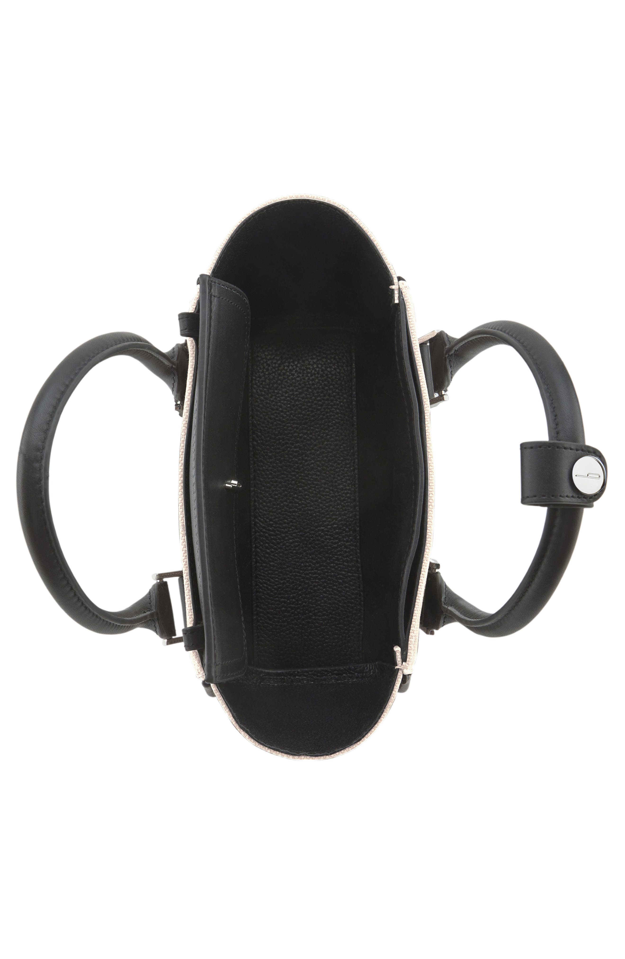 behno Mini Coco Canvas & Leather Satchel, Alternate, color, Sand/ Black