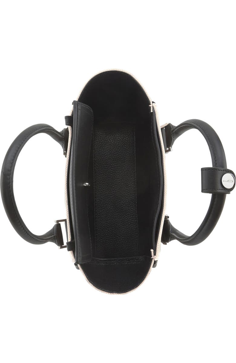 behno Mini Coco Canvas & Leather Satchel, Alternate, color, Sand/ Black