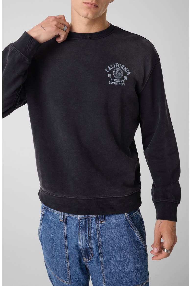 Vintage Collegiate Sweatshirt, Main, color, JET BLACK MULTI