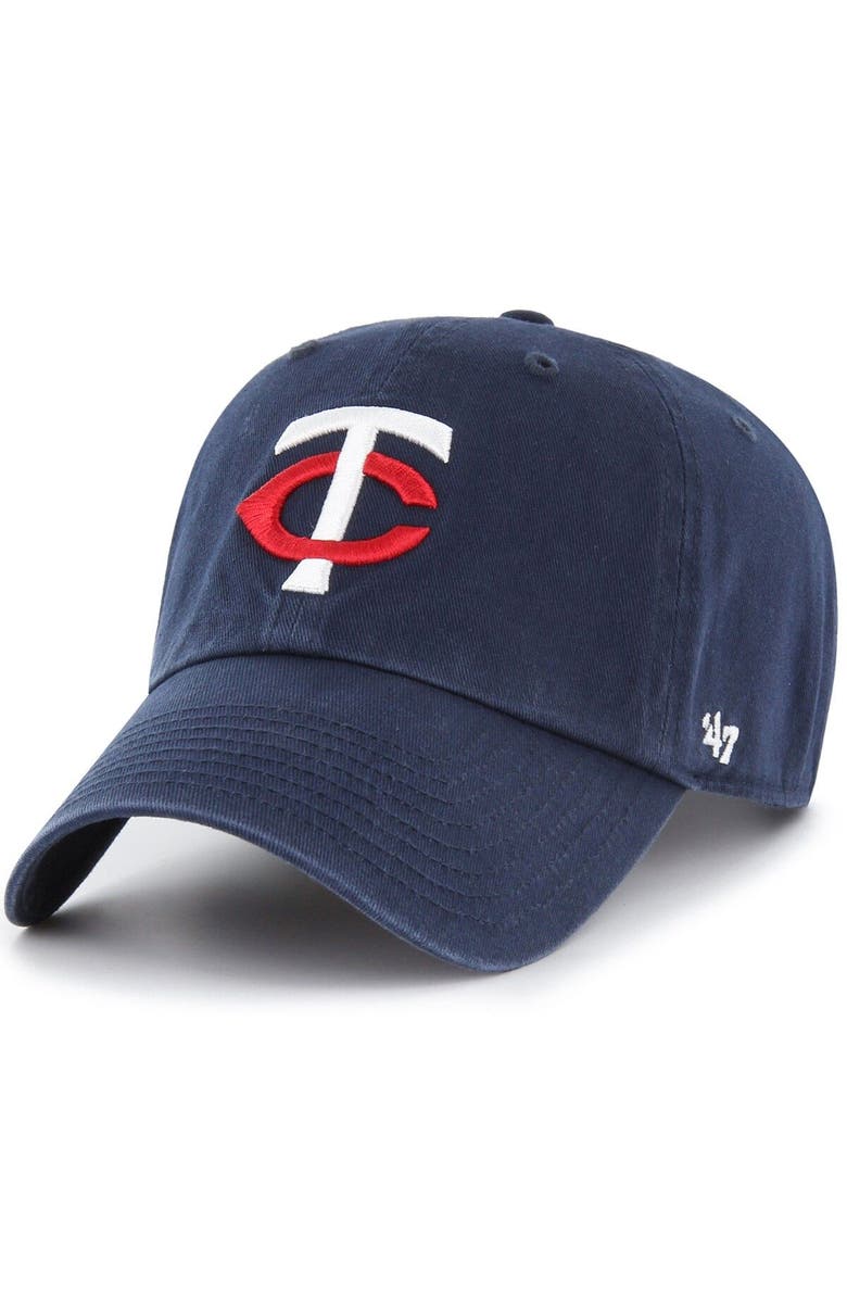 '47 Men's '47 Navy Minnesota Twins Clean Up Adjustable Hat, Main, color,