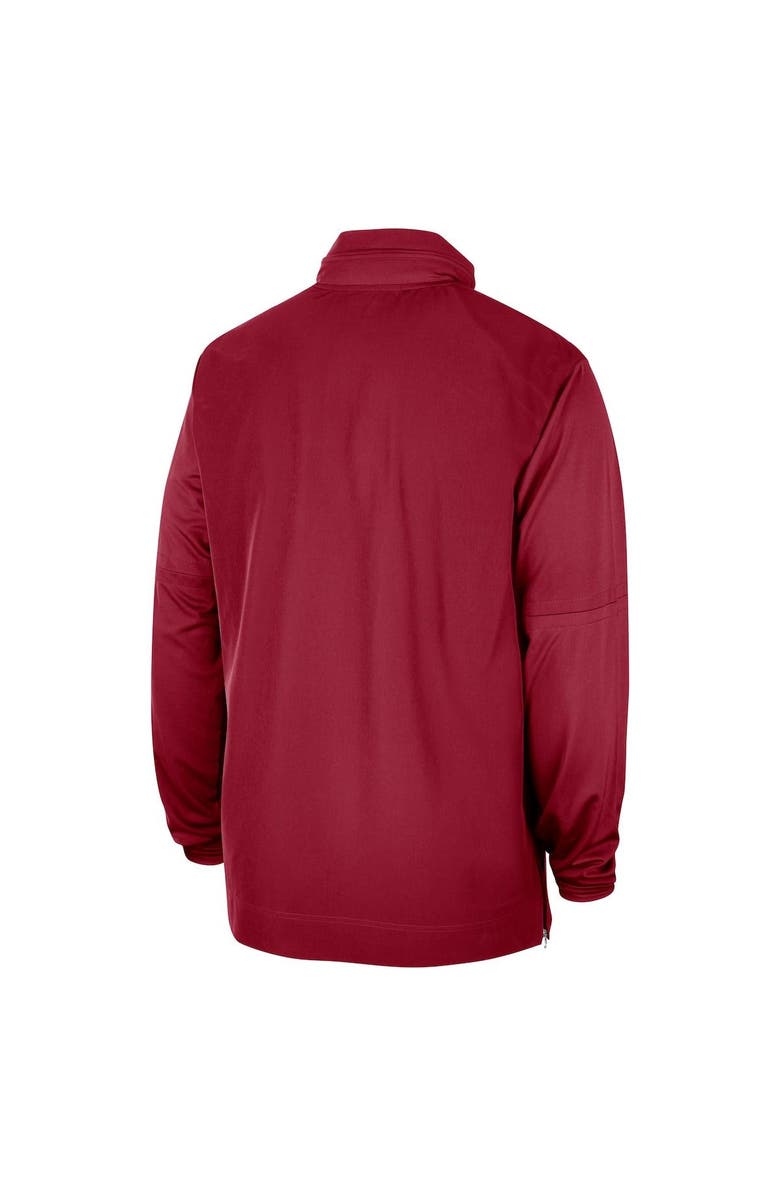 Nike Men's Nike Crimson Oklahoma Sooners 2023 Coach Half-Zip Hooded Jacket, Alternate, color, Crimson