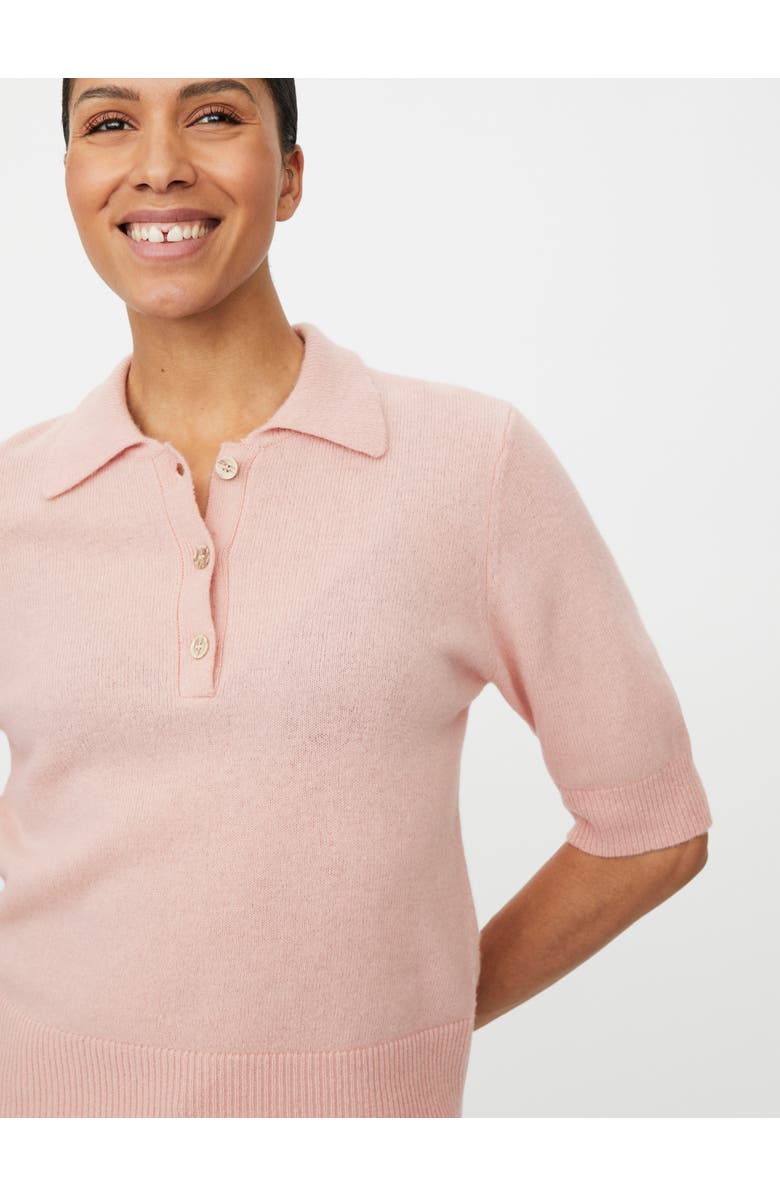 Masai Copenhagen MaFynoria Knitted Polo Sweater, Alternate, color, Primrose