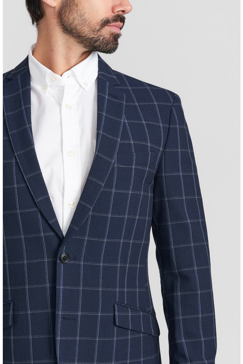 Navy Windowpane Seersucker Sport Coat, Alternate, color, NAVY