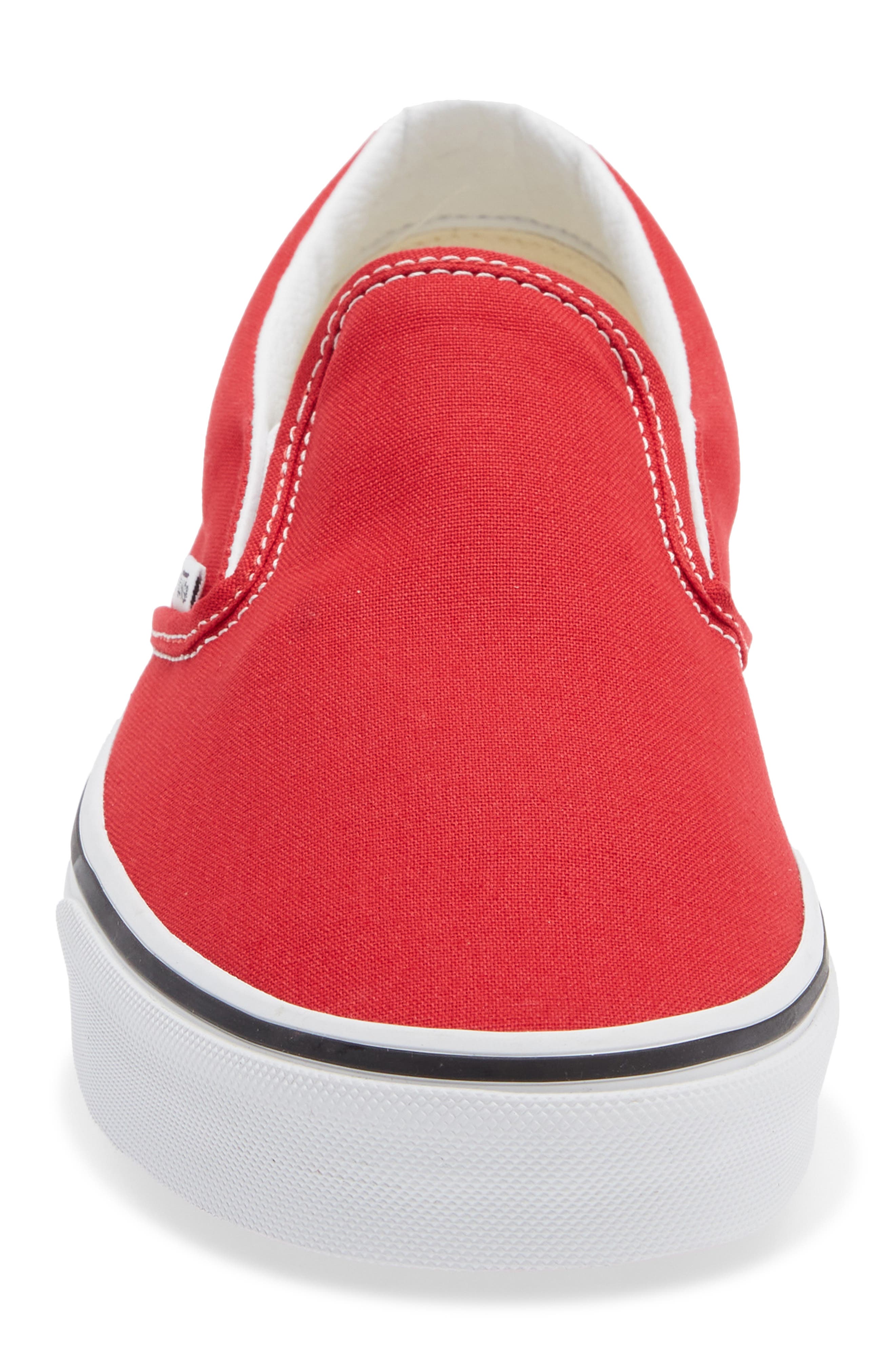 Classic Slip-On Sneaker, Alternate, color, RACING RED/TRUE