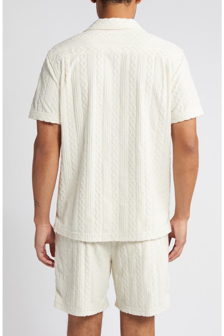 Maverick Textured Knit Camp Shirt, Alternate, color, ECRU